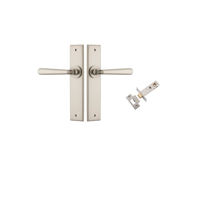 Copenhagen Lever Chamfered Satin Nickel Passage Kit