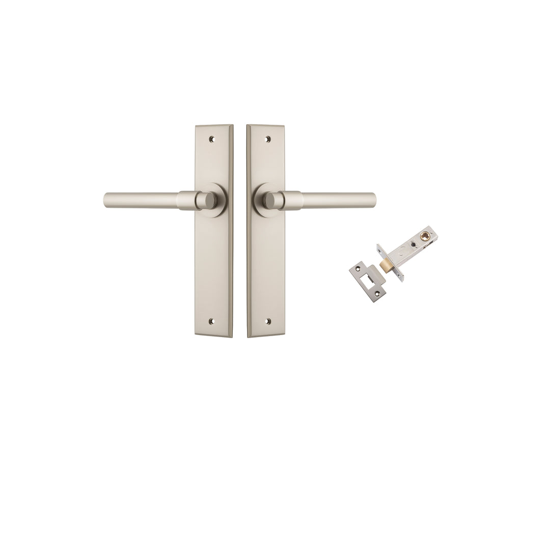 Helsinki Lever Chamfered Satin Nickel Passage Kit