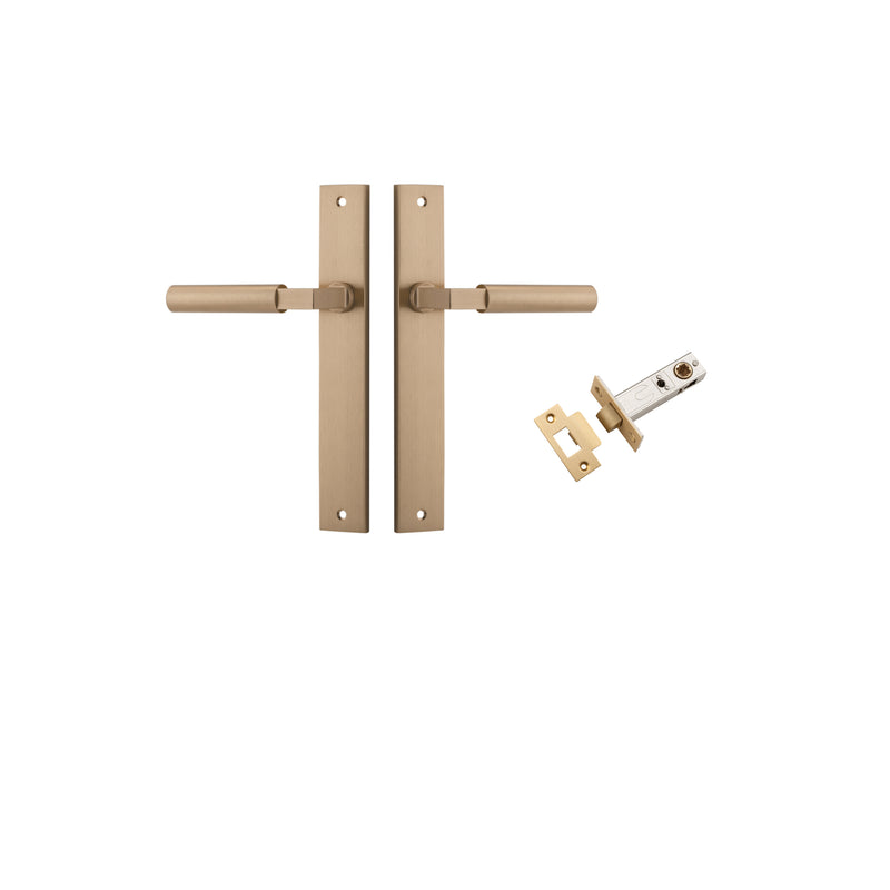 Berlin Lever Rectangular Brushed Brass Passage Kit