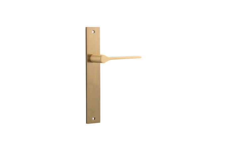 Como Lever Rectangular Brushed Brass