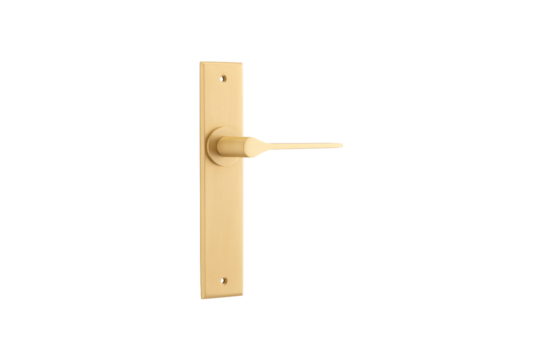 Como Lever Chamfered Brushed Brass