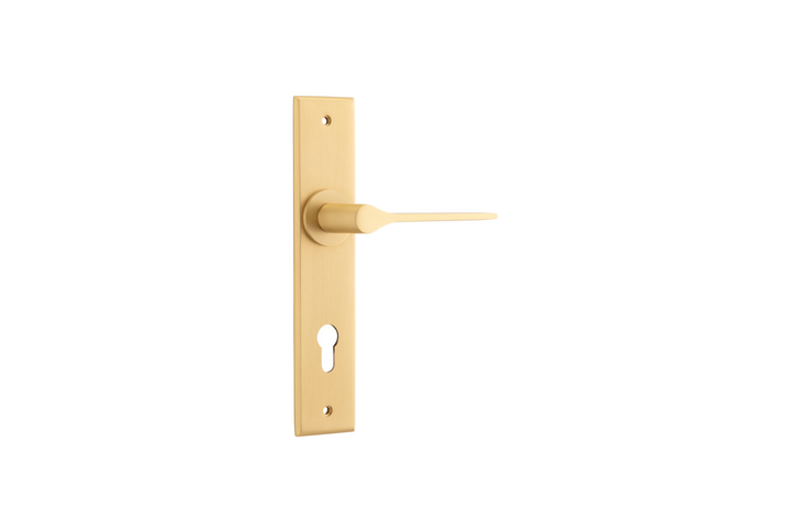 Como Lever Chamfered Brushed Brass
