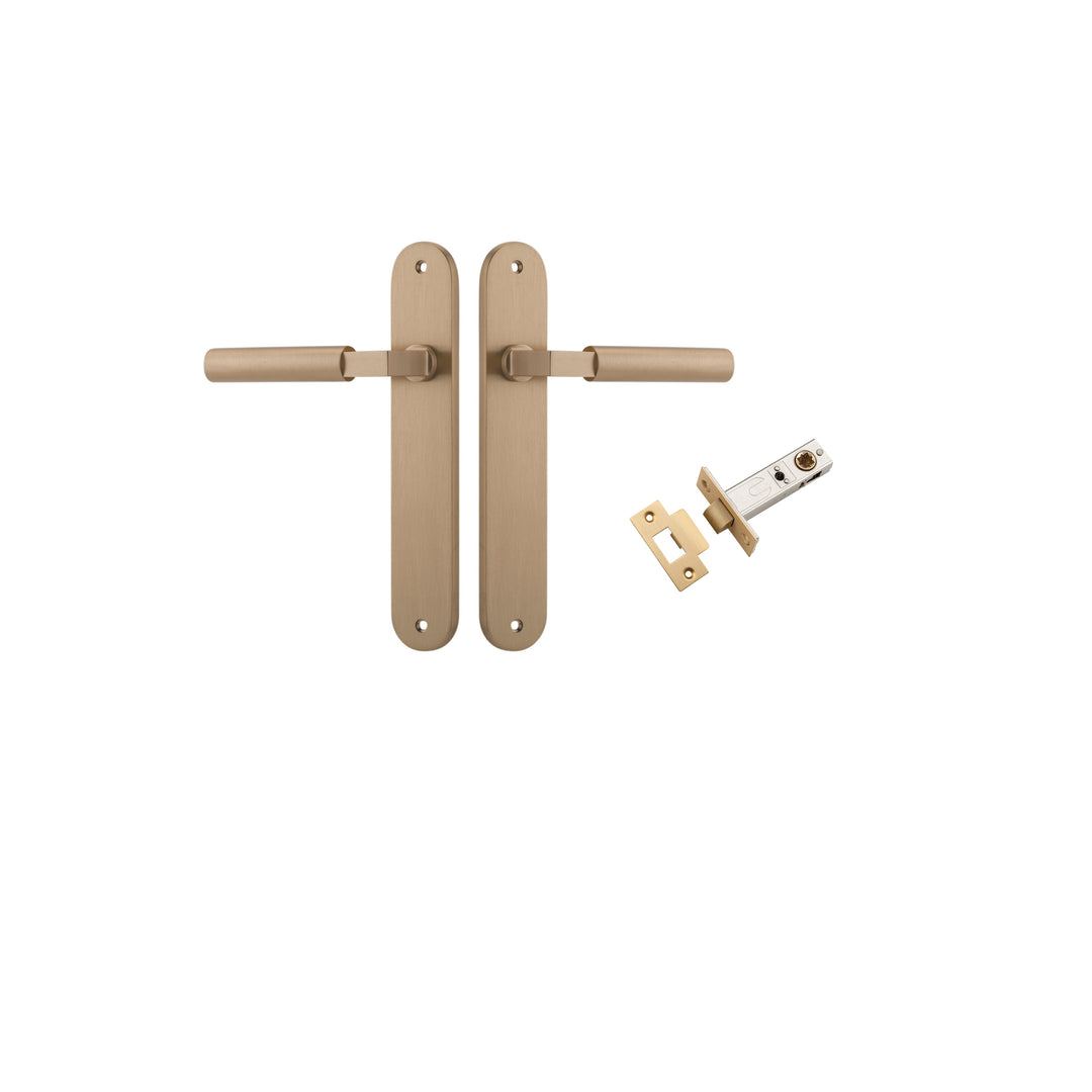 Berlin Lever Oval Brushed Brass Passage Kit
