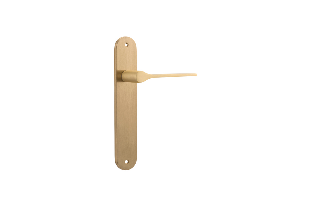Como Lever Oval Brushed Brass