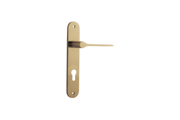 Como Lever Oval Brushed Brass