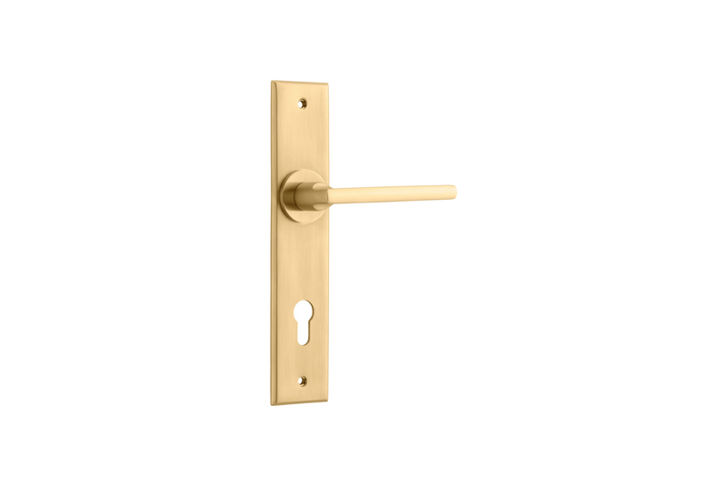 Baltimore Lever Chamfered Brushed Brass
