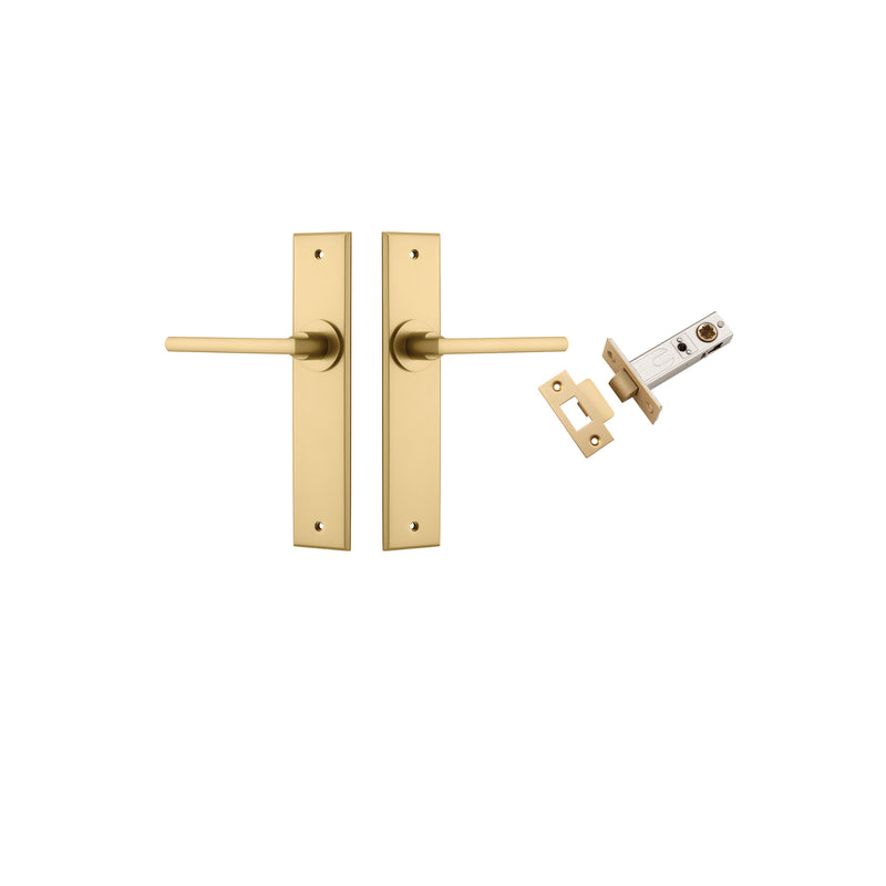 Baltimore Lever Chamfered Brushed Brass Passage Kit