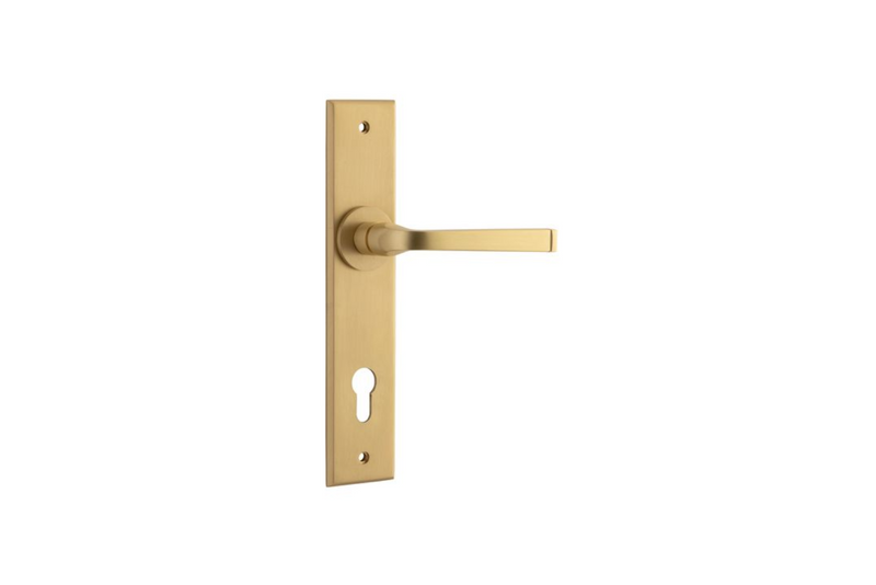 Annecy Lever Chamfered Brushed Brass