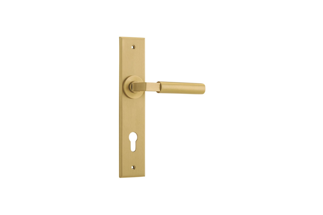 Berlin Lever Chamfered Brushed Brass