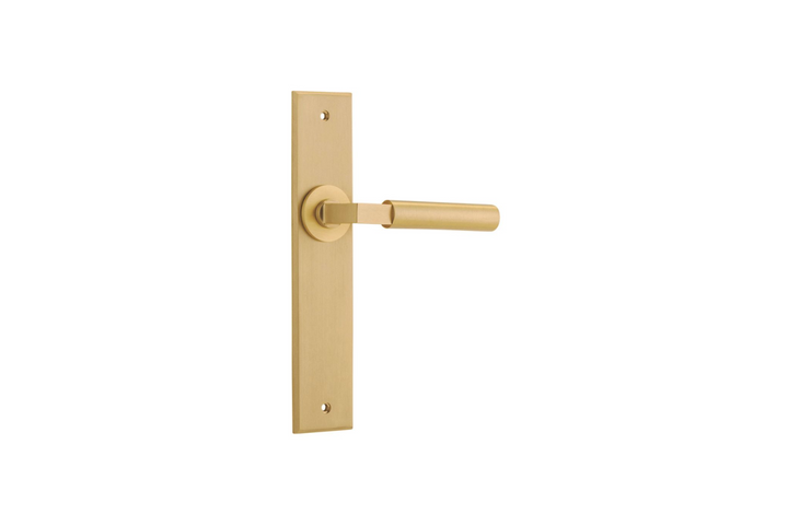 Berlin Lever Chamfered Brushed Brass