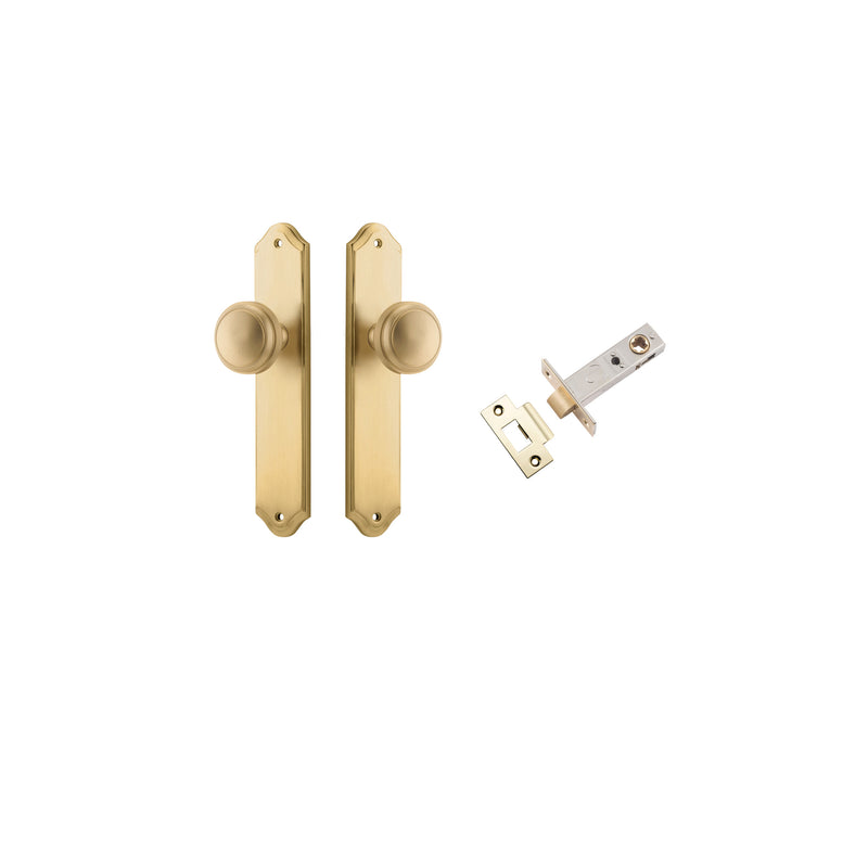 Paddington Knob Shouldered Brushed Brass Passage Kit