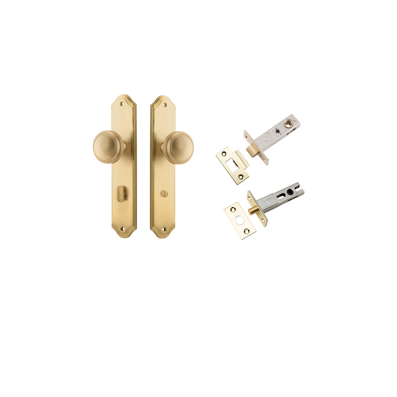 Paddington Knob Shouldered Brushed Brass Privacy Kit