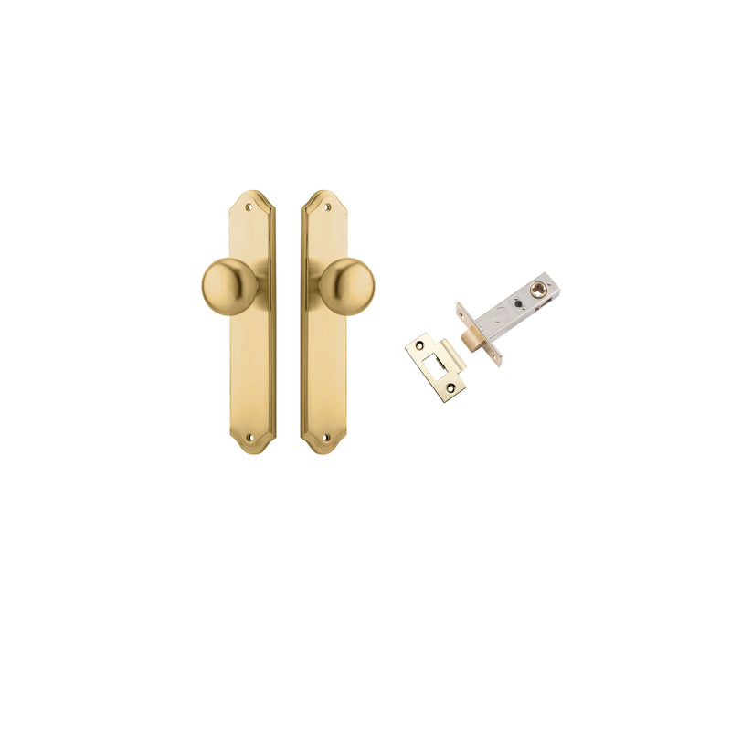 Cambridge Knob Shouldered Brushed Brass Passage Kit