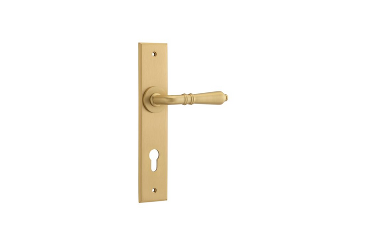 Sarlat Lever Chamfered Brushed Brass