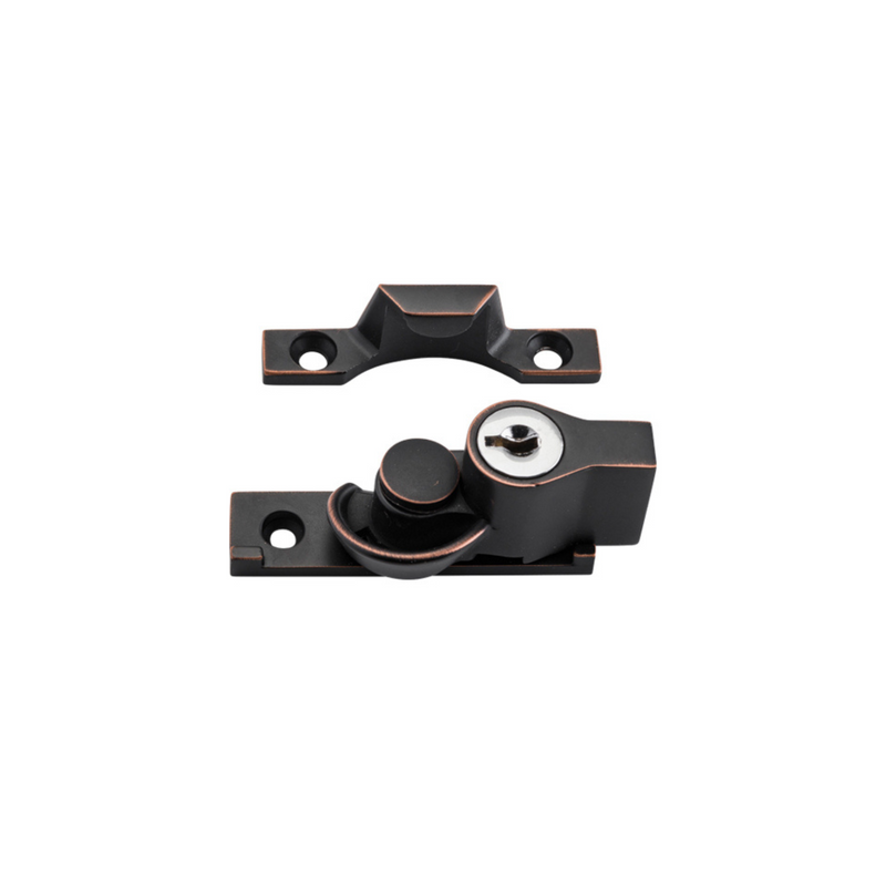 Sash Fastener - Locking Narrow Antique Copper