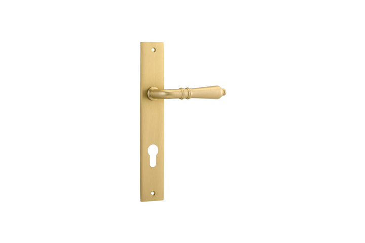 Sarlat Lever Rectangular Brushed Gold PVD