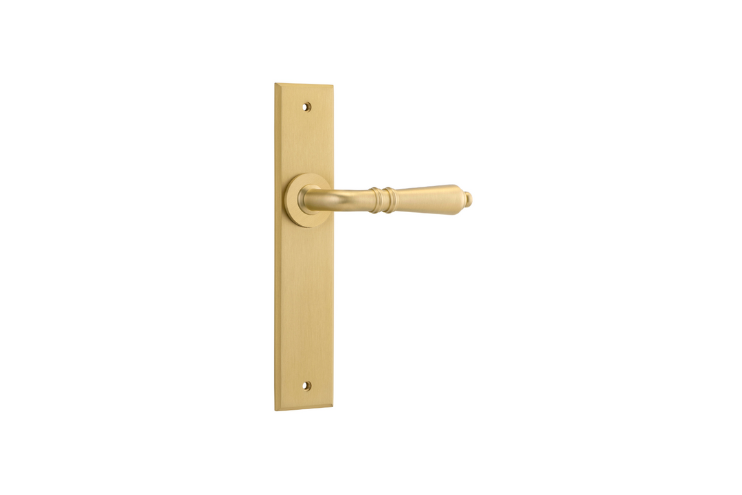 Sarlat Lever Chamfered Brushed Gold PVD