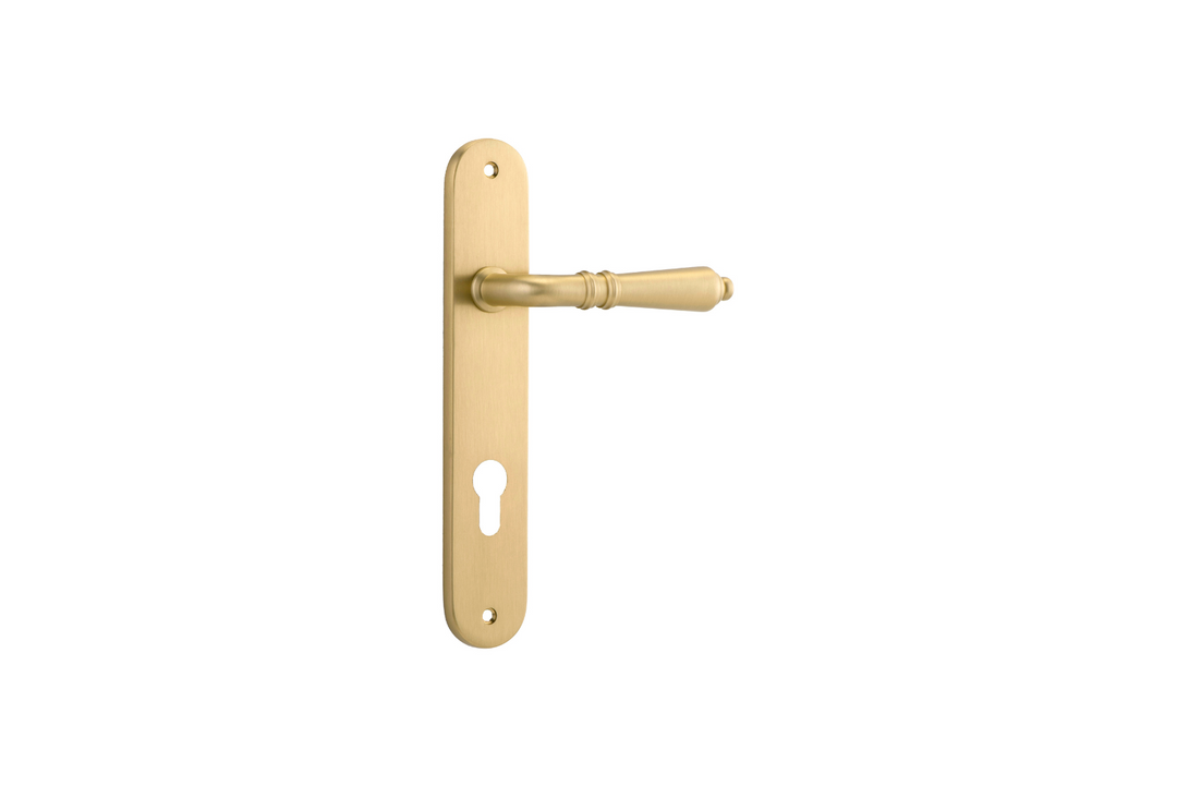 Sarlat Lever Oval Brushed Gold PVD