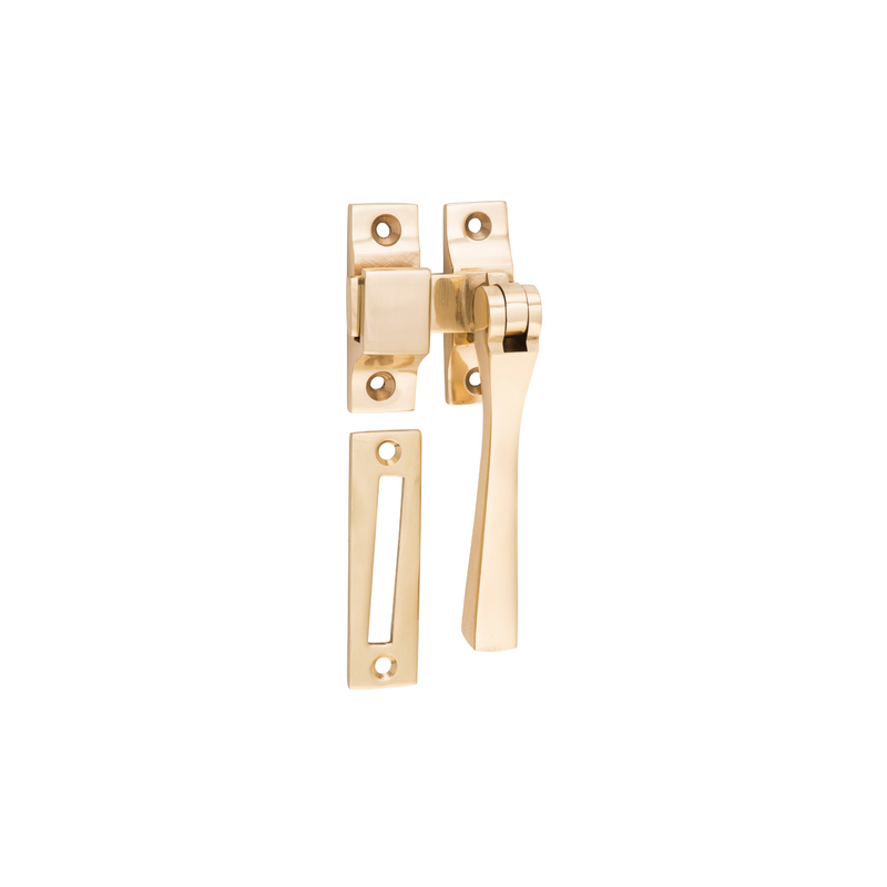 Casement Fastener - Square Polished Brass