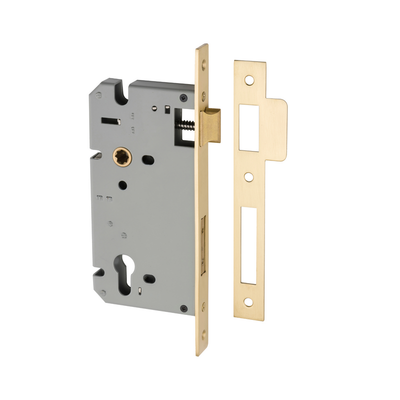 85mm Euro Lock Brushed Gold PVD 60mm