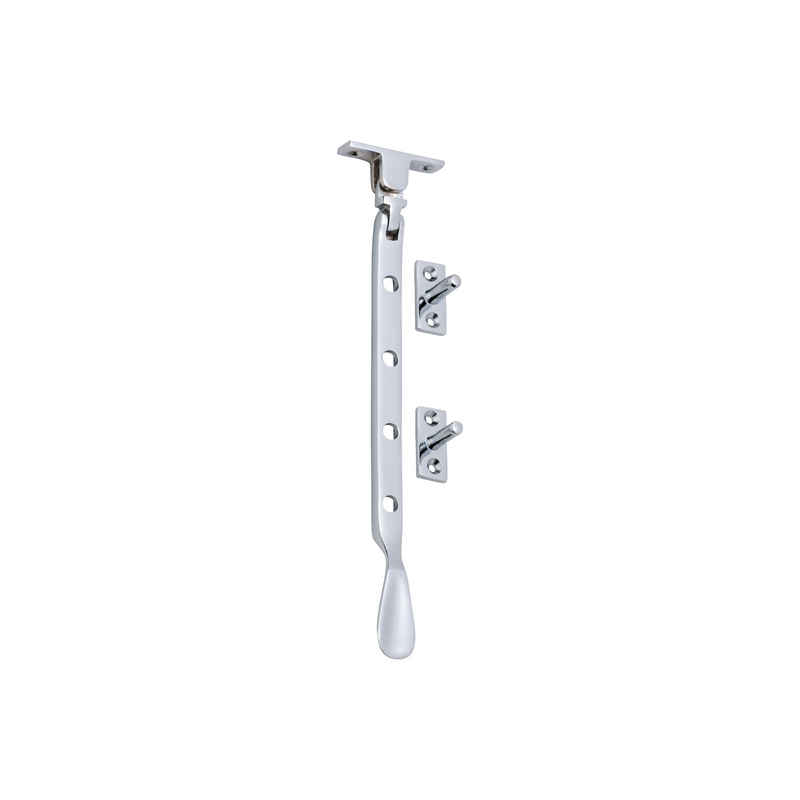 Casement Stay - Base Fix Polished Chrome 200mm