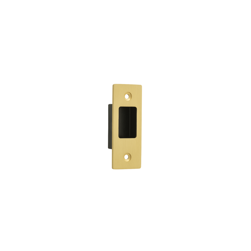 Sliding Door Edge Pull Rectangular Brushed Gold PVD