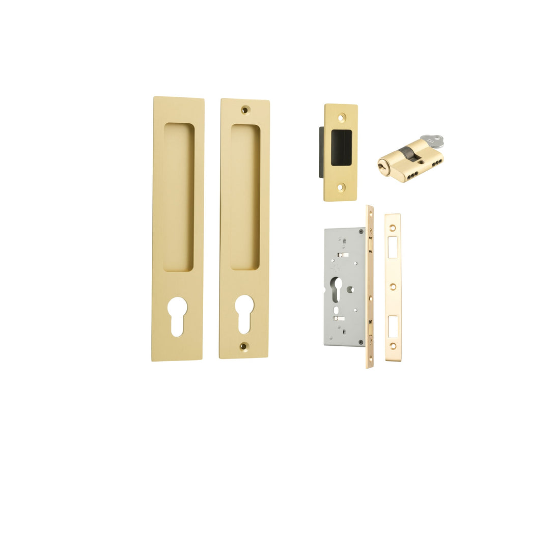 Sliding Door Euro Entrance Kit Rectangular Brushed Gold PVD