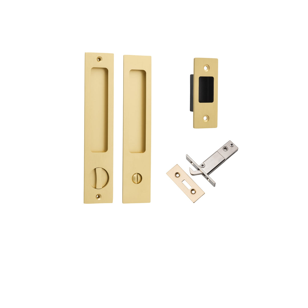 Sliding Door Privacy Kit Rectangular Brushed Gold PVD