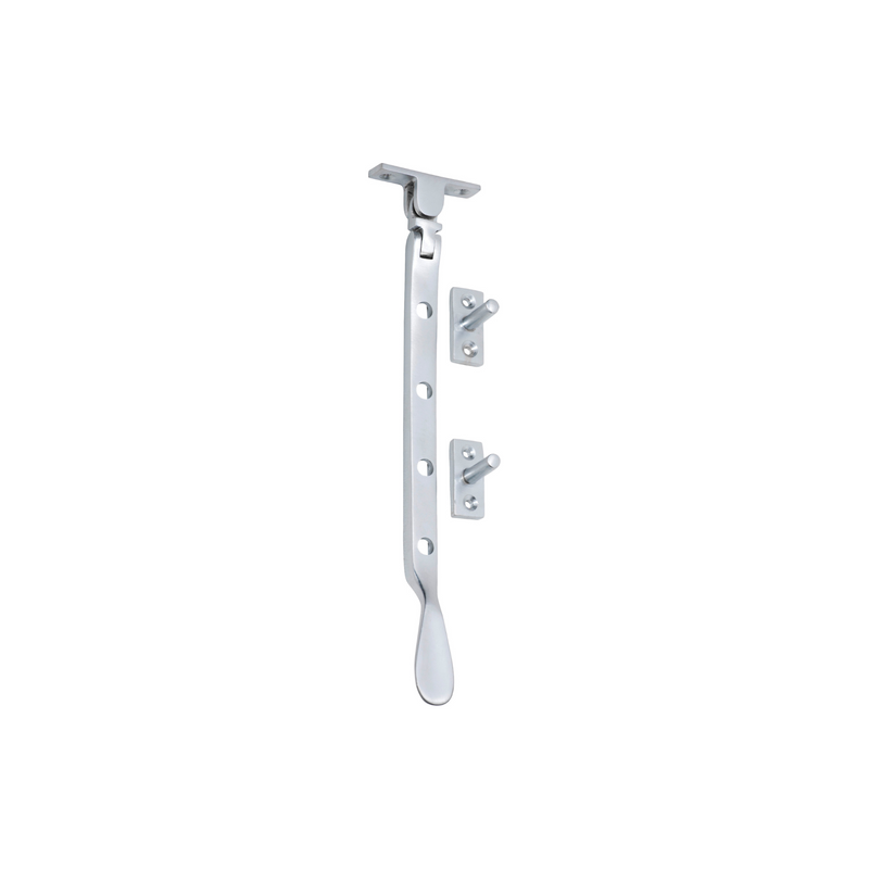 Casement Stay - Base Fix Satin Chrome 200mm