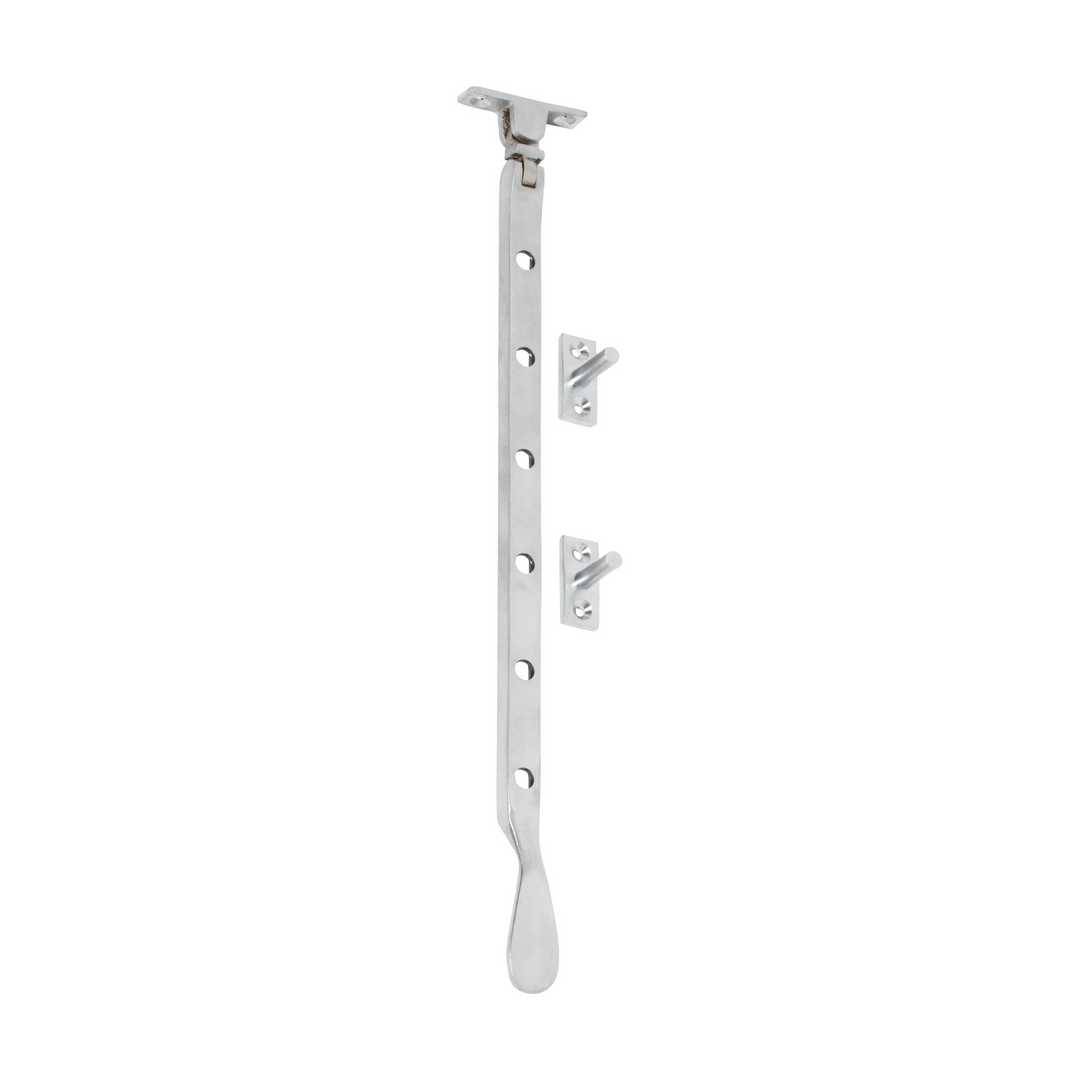 Casement Stay - Base Fix Satin Chrome 300mm