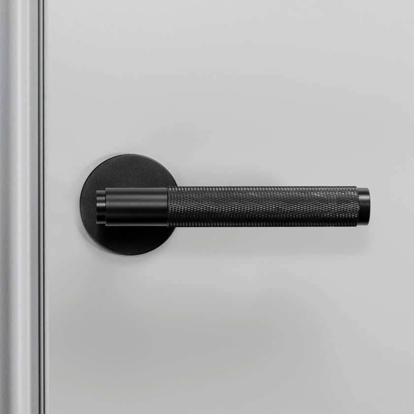Fixed Door Handle / Single-Sided / Cross / Black