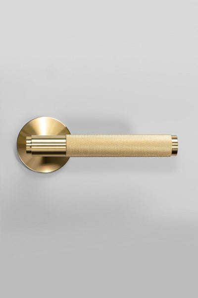 Door Handle / Cross / Brass