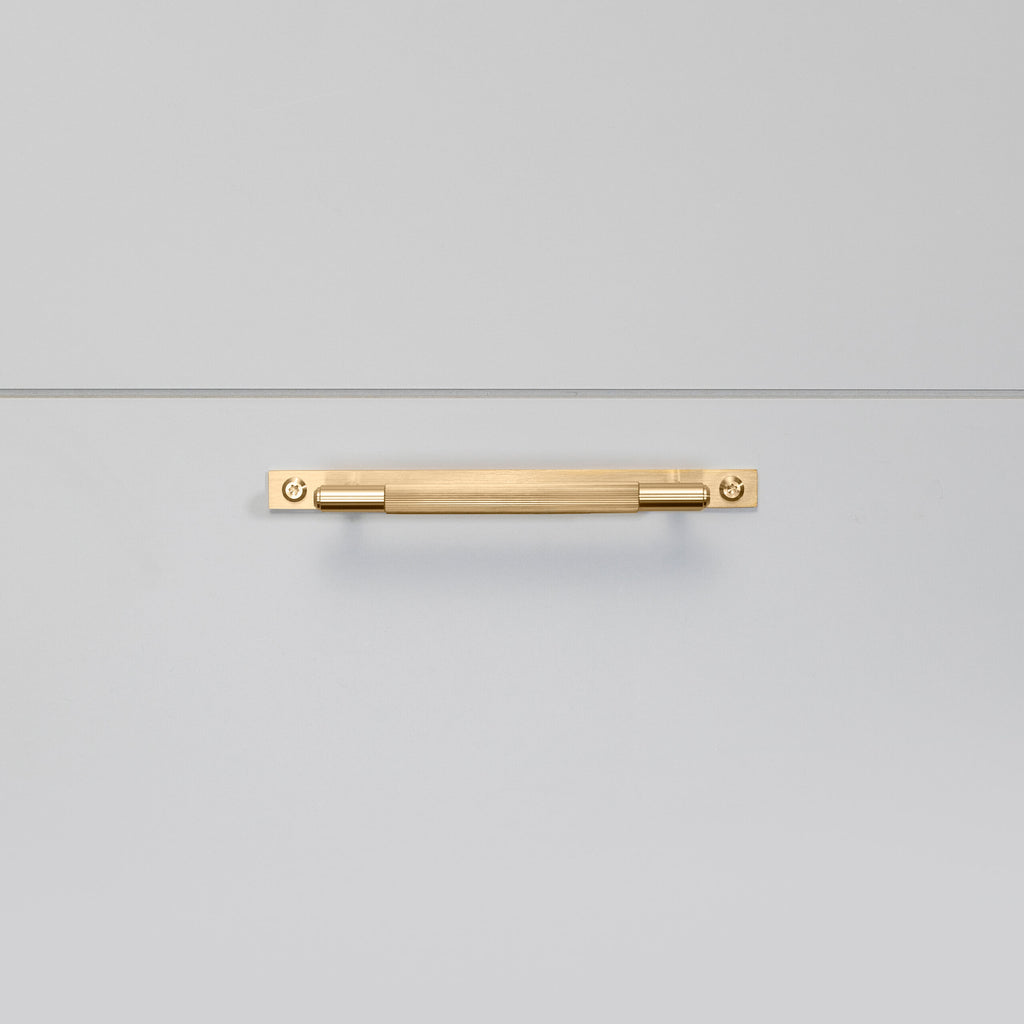 Pull Bar / Plate / Large / Linear / Brass