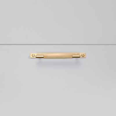 Pull Bar / Plate / Large / Linear / Brass