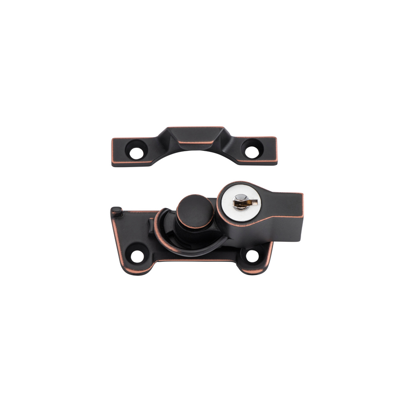 Sash Fastener - Locking Wide Antique Copper