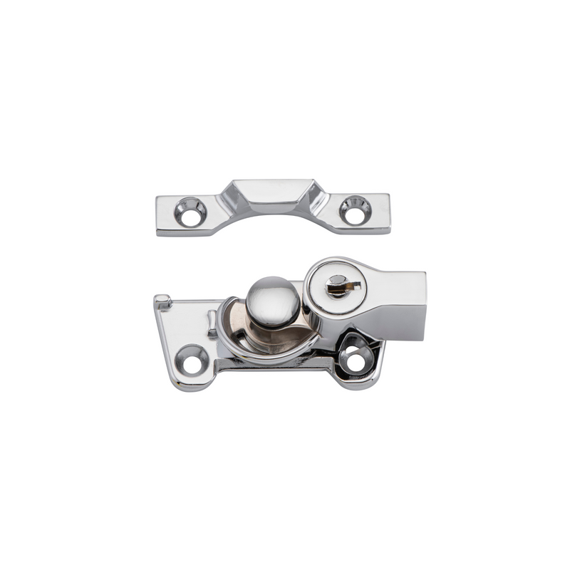 Sash Fastener - Locking Wide Polished Chrome