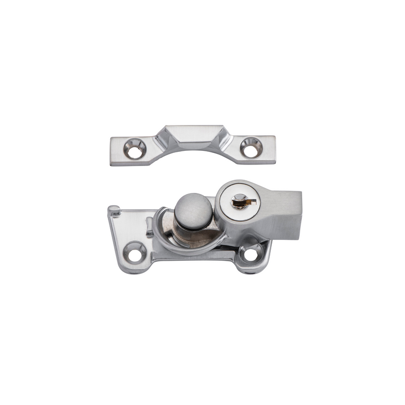 Sash Fastener - Locking Wide Satin Chrome