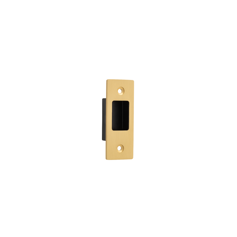 Sliding Door Edge Pull Rectangular Brushed Brass