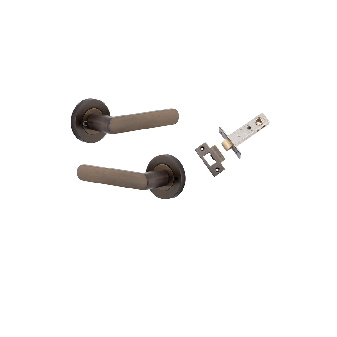 Osaka Lever on Rose Signature Brass Inbuilt Privacy Kit