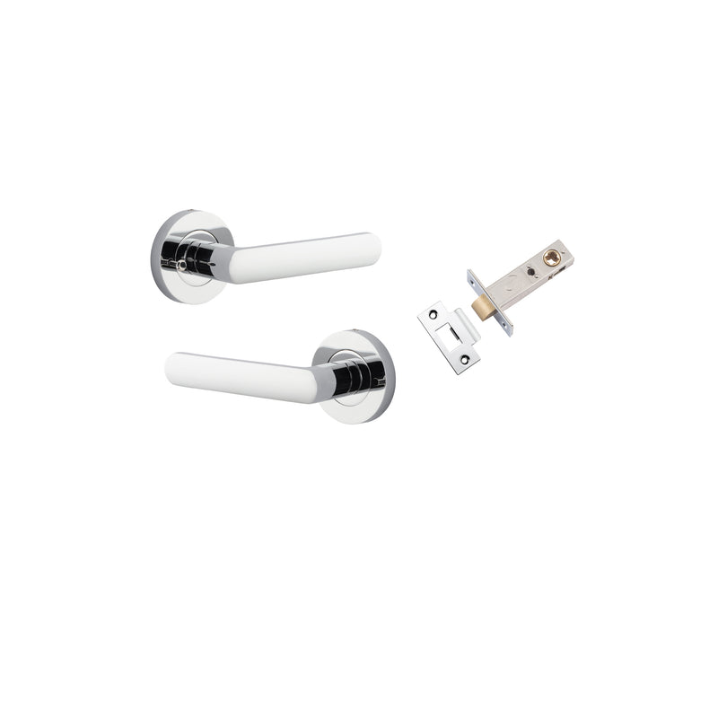 Osaka Lever on Rose Polished Chrome Inbuilt Privacy Kit