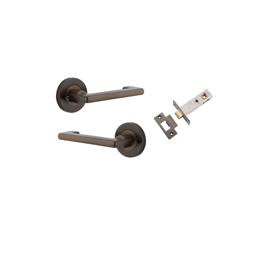 Baltimore Return Lever on Rose Signature Brass Inbuilt Privacy Kit