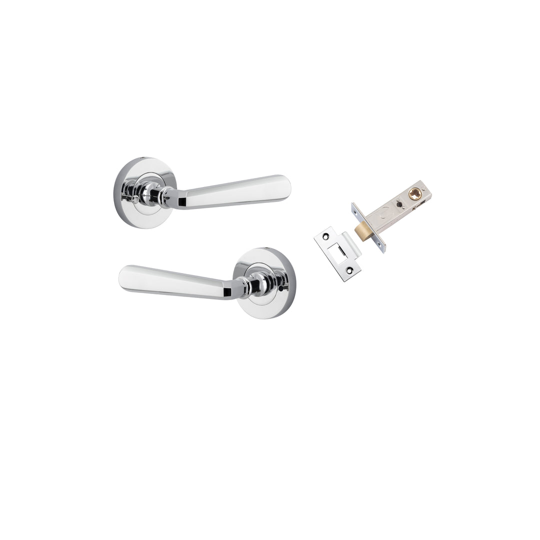 Copenhagen Lever on Rose Polished Chrome Inbuilt Privacy Kit