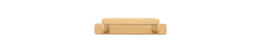Osaka Cabinet Pull with Backplate Brushed Brass CTC 96mm