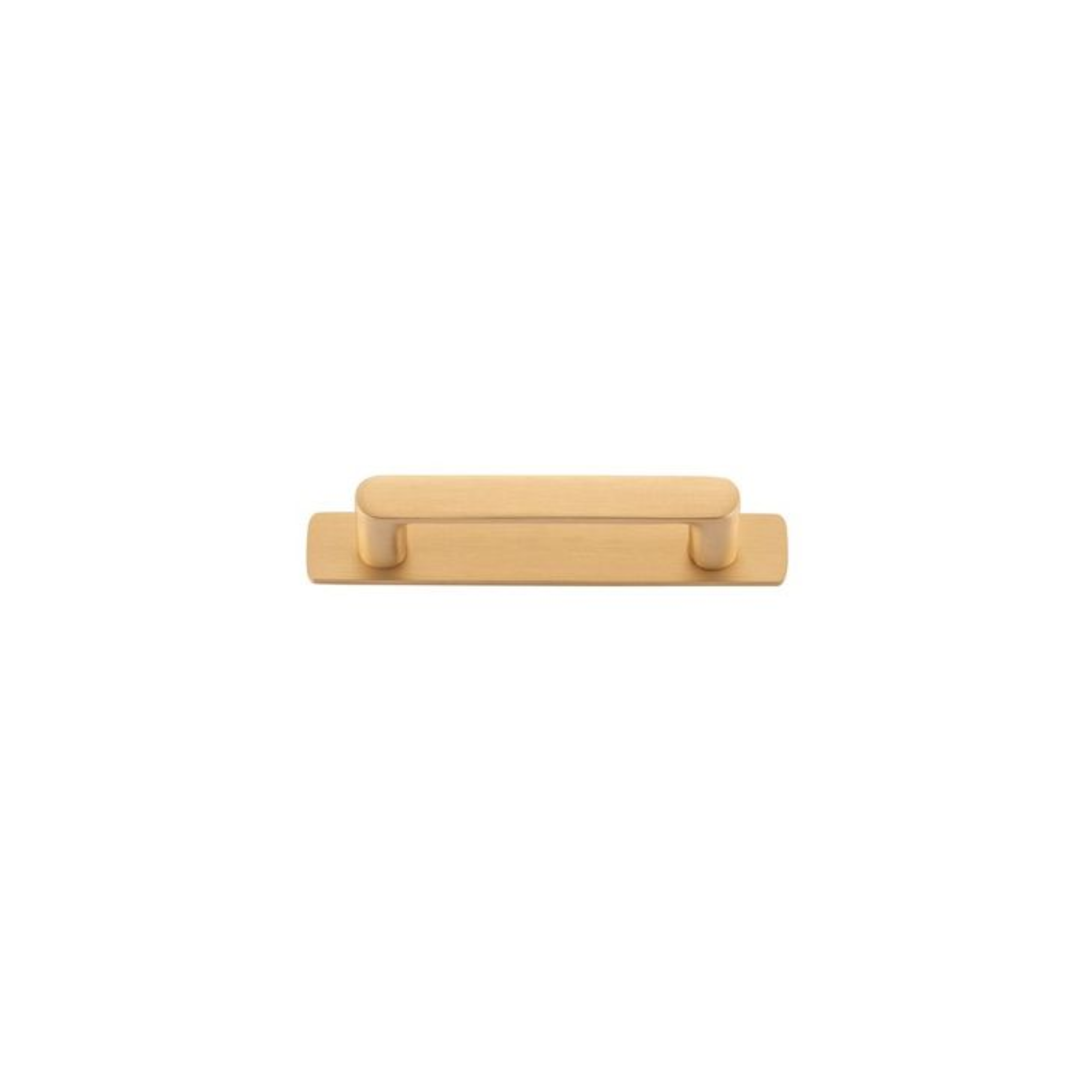 Osaka Cabinet Pull with Backplate Brushed Brass CTC 96mm