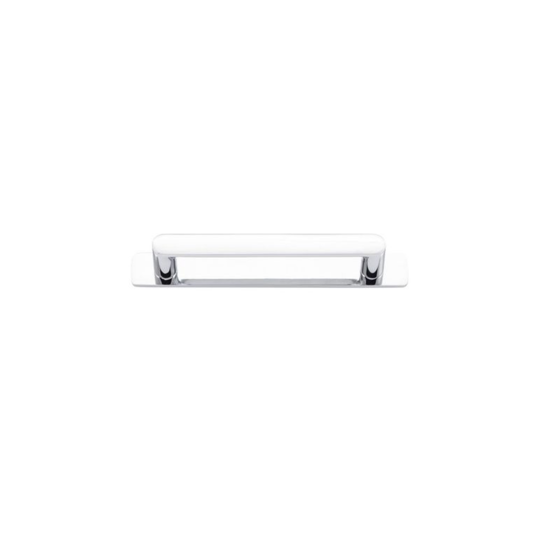 Osaka Cabinet Pull with Backplate Polished Chrome CTC 128mm