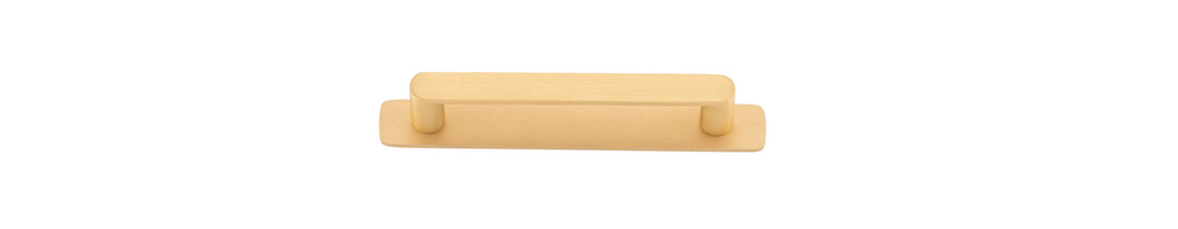 Osaka Cabinet Pull with Backplate Brushed BrassCTC 128mm