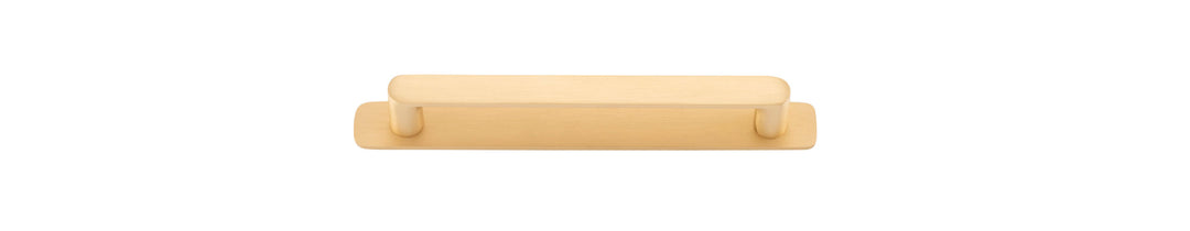 Osaka Cabinet Pull with Backplate Brushed Brass CTC 160mm