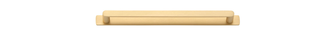 Osaka Cabinet Pull with Backplate Brushed Brass CTC 256mm
