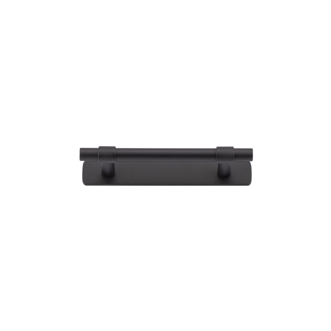 Helsinki Cabinet Pull with Backplate Matt Black CTC 96mm