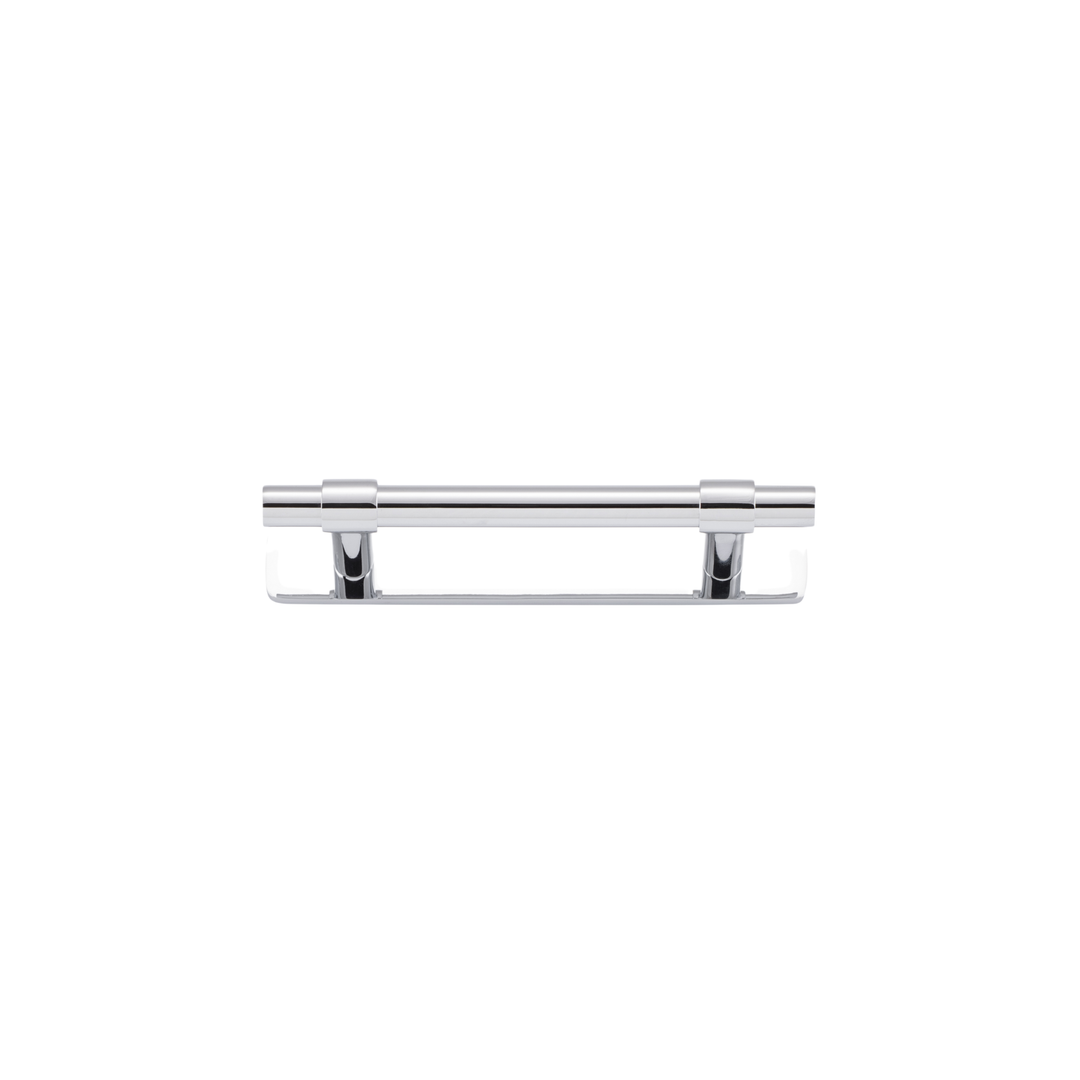Helsinki Cabinet Pull with Backplate Polished Chrome CTC 96mm